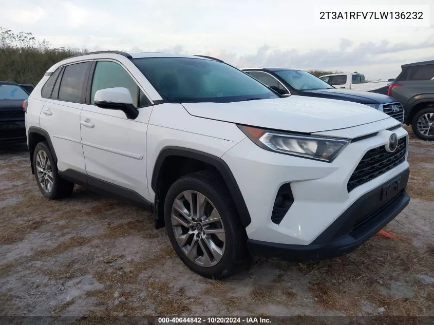 2020 Toyota Rav4 Xle Premium VIN: 2T3A1RFV7LW136232 Lot: 40644842