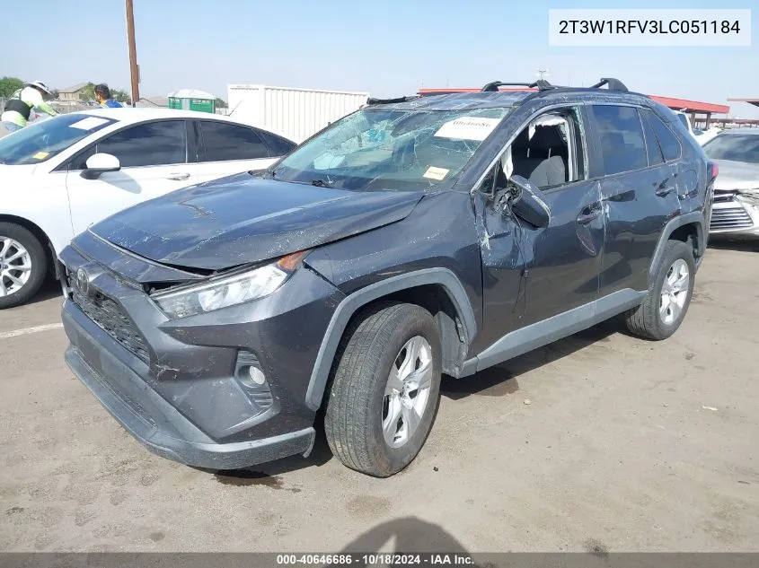 2020 Toyota Rav4 Xle VIN: 2T3W1RFV3LC051184 Lot: 40646686