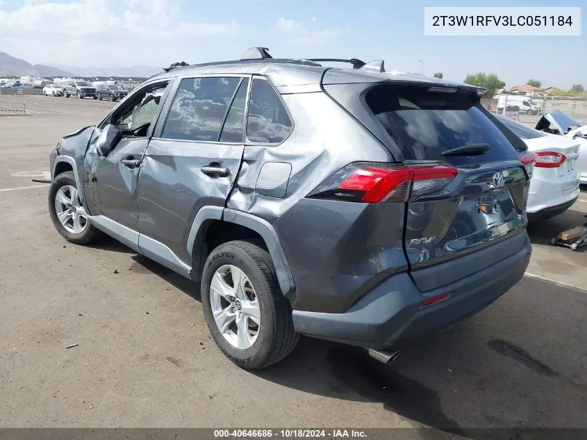 2020 Toyota Rav4 Xle VIN: 2T3W1RFV3LC051184 Lot: 40646686