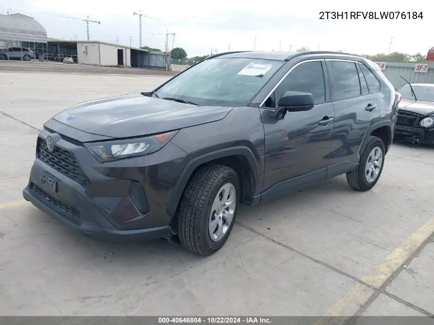 2020 Toyota Rav4 Le VIN: 2T3H1RFV8LW076184 Lot: 40646804