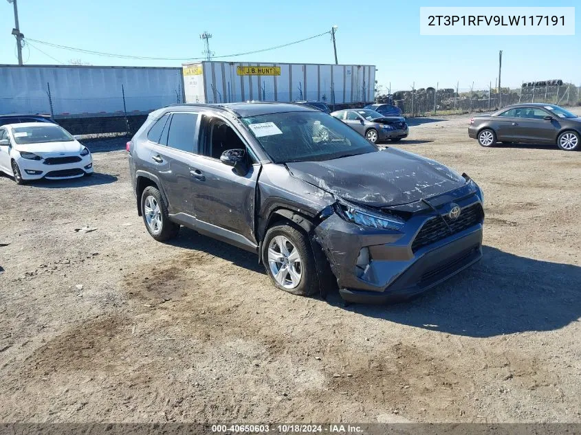 2020 Toyota Rav4 Xle VIN: 2T3P1RFV9LW117191 Lot: 40650603