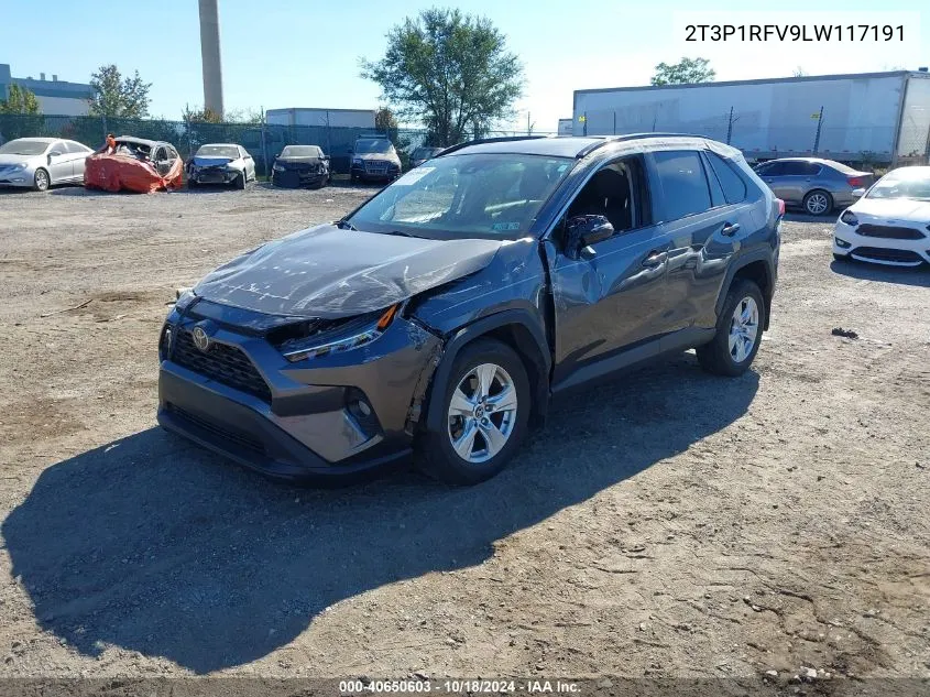 2020 Toyota Rav4 Xle VIN: 2T3P1RFV9LW117191 Lot: 40650603