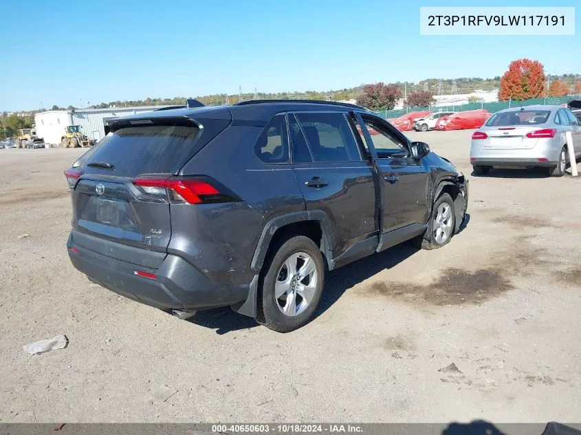 2020 Toyota Rav4 Xle VIN: 2T3P1RFV9LW117191 Lot: 40650603