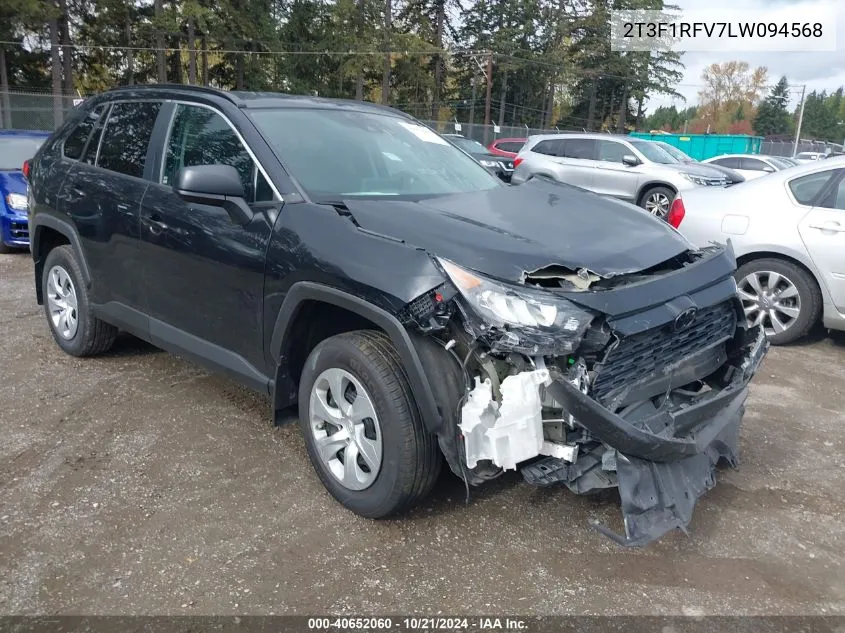 2020 Toyota Rav4 Le VIN: 2T3F1RFV7LW094568 Lot: 40652060