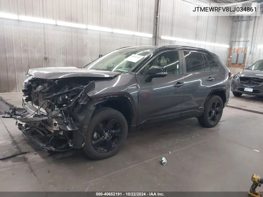 2020 Toyota Rav4 Hybrid Xse VIN: JTMEWRFV8LJ034861 Lot: 40652191