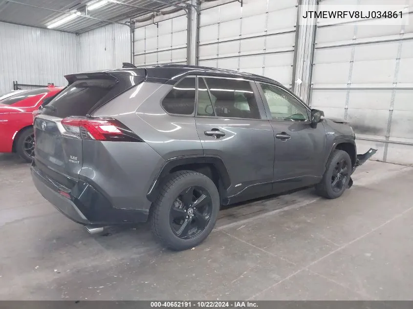 2020 Toyota Rav4 Hybrid Xse VIN: JTMEWRFV8LJ034861 Lot: 40652191