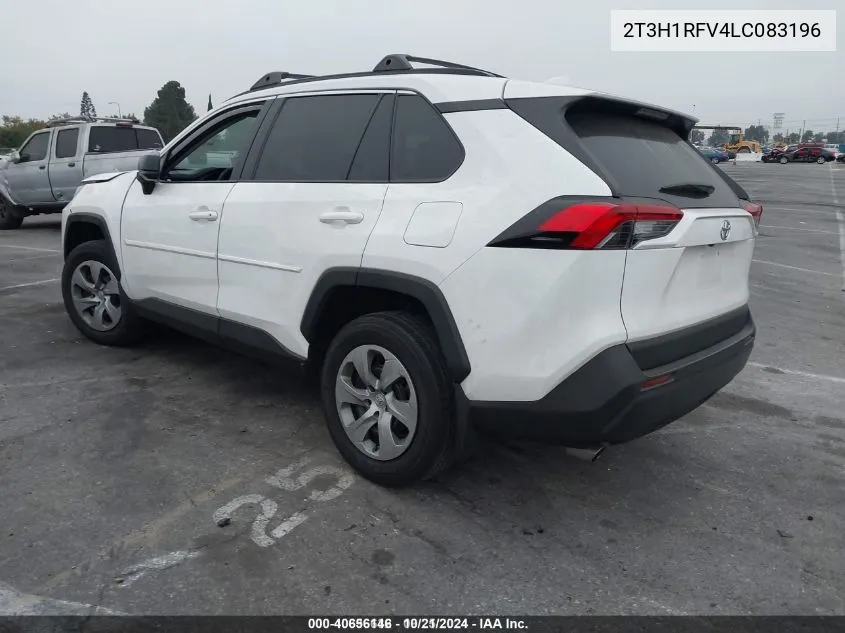 2020 Toyota Rav4 Le VIN: 2T3H1RFV4LC083196 Lot: 40656146