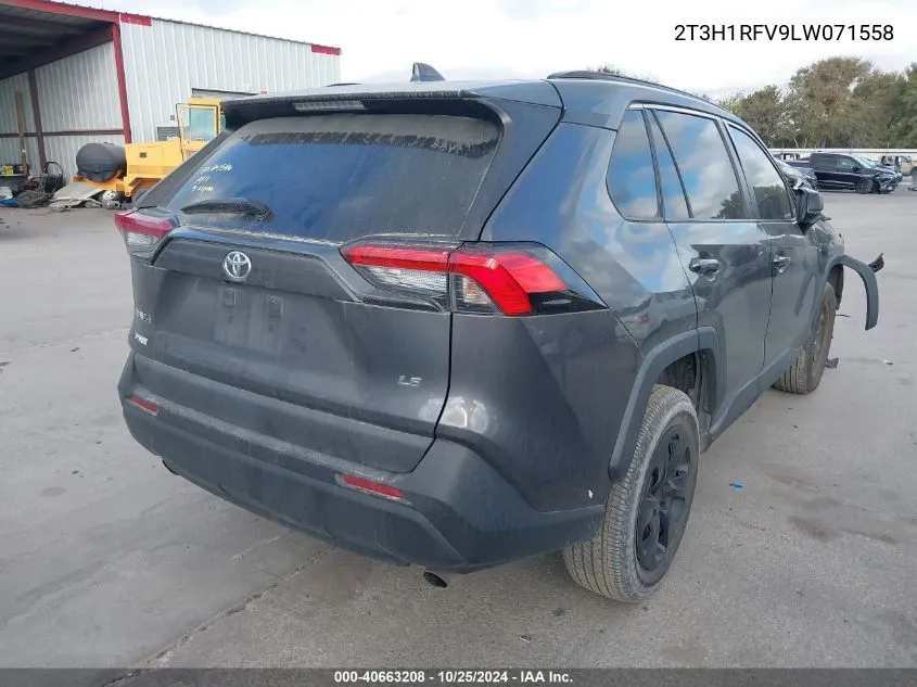 2020 Toyota Rav4 Le VIN: 2T3H1RFV9LW071558 Lot: 40663208