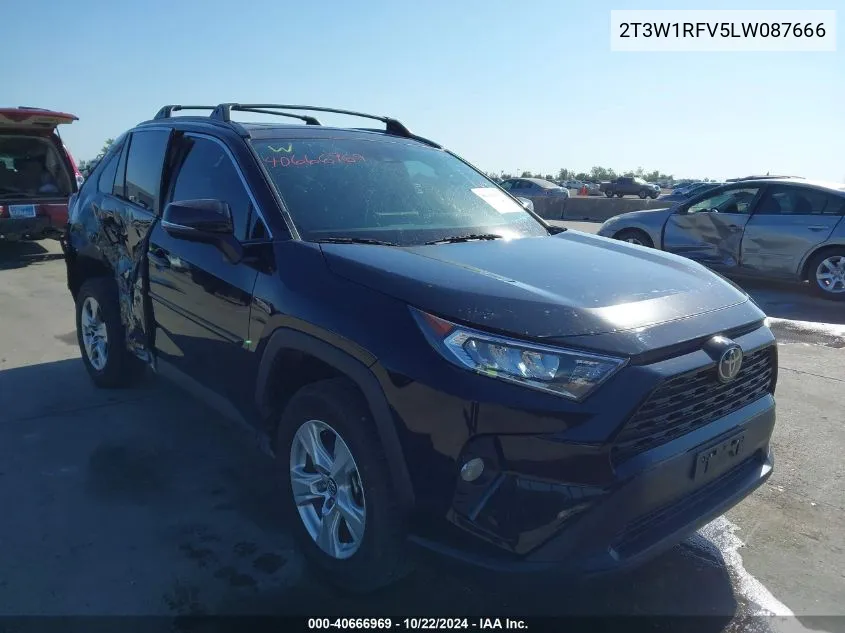 2020 Toyota Rav4 Xle VIN: 2T3W1RFV5LW087666 Lot: 40666969