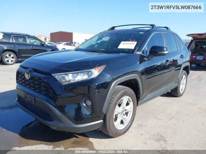 2020 Toyota Rav4 Xle VIN: 2T3W1RFV5LW087666 Lot: 40666969