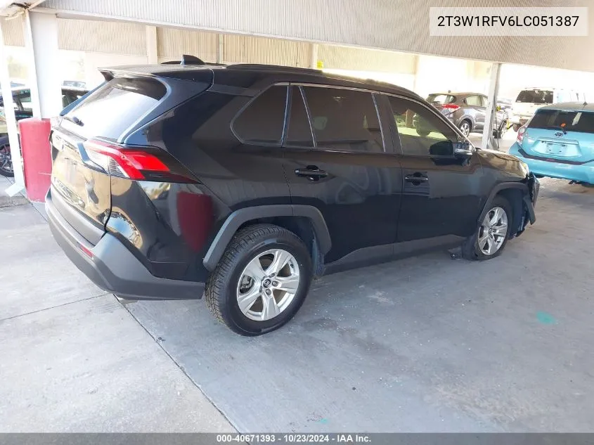 2020 Toyota Rav4 Xle VIN: 2T3W1RFV6LC051387 Lot: 40671393