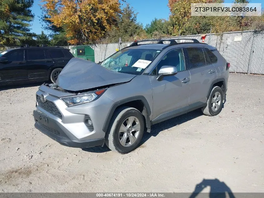 2020 Toyota Rav4 Xle VIN: 2T3P1RFV3LC083864 Lot: 40674191