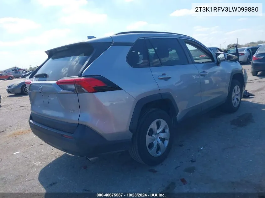 2020 Toyota Rav4 Le VIN: 2T3K1RFV3LW099880 Lot: 40675587