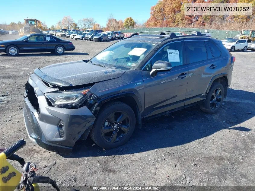 2020 Toyota Rav4 Hybrid Xse VIN: 2T3EWRFV3LW078252 Lot: 40679964