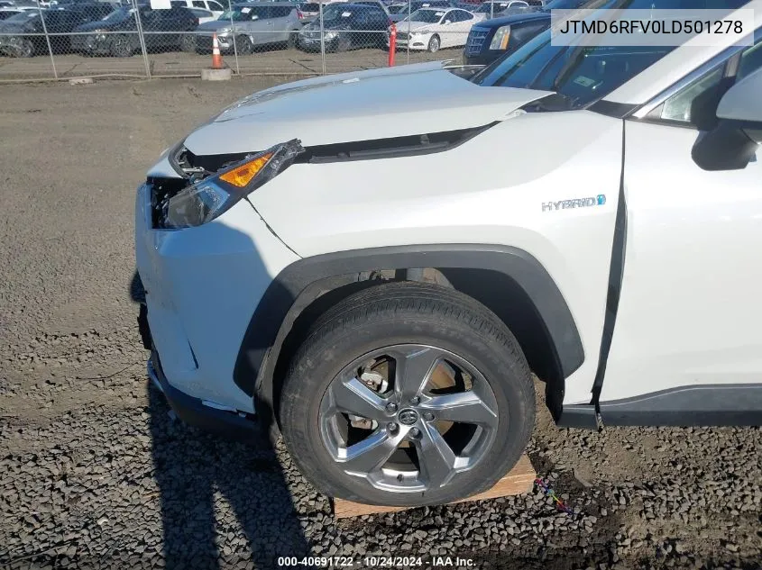 2020 Toyota Rav4 Hybrid Limited VIN: JTMD6RFV0LD501278 Lot: 40691722