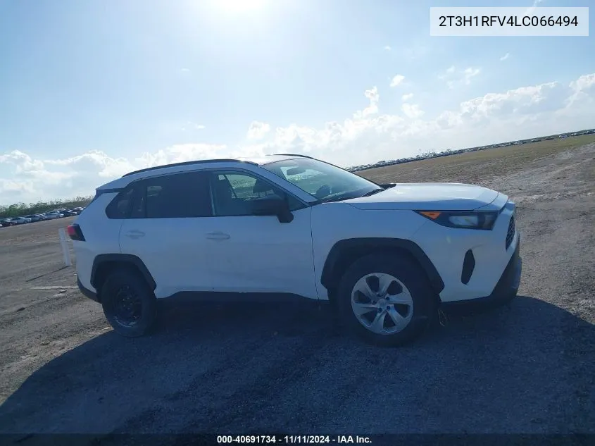 2020 Toyota Rav4 Le VIN: 2T3H1RFV4LC066494 Lot: 40691734