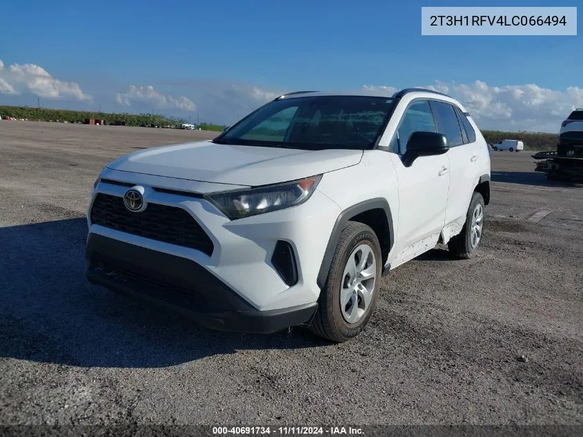 2020 Toyota Rav4 Le VIN: 2T3H1RFV4LC066494 Lot: 40691734