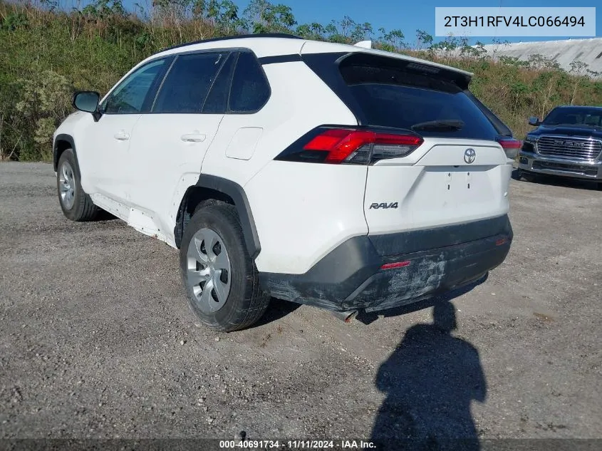 2020 Toyota Rav4 Le VIN: 2T3H1RFV4LC066494 Lot: 40691734