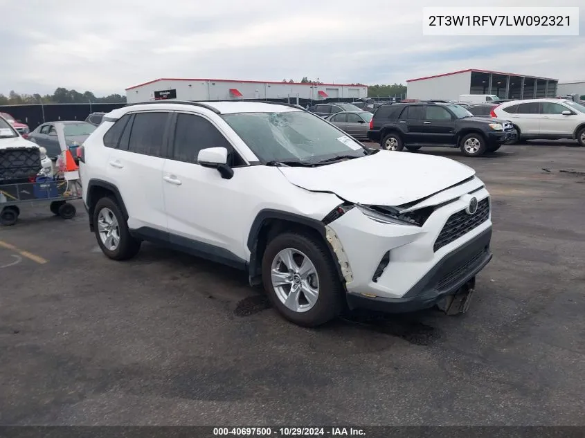 2020 Toyota Rav4 Xle VIN: 2T3W1RFV7LW092321 Lot: 40697500