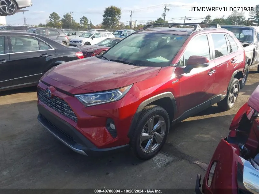 2020 Toyota Rav4 Hybrid Limited VIN: JTMDWRFV1LD071938 Lot: 40700894