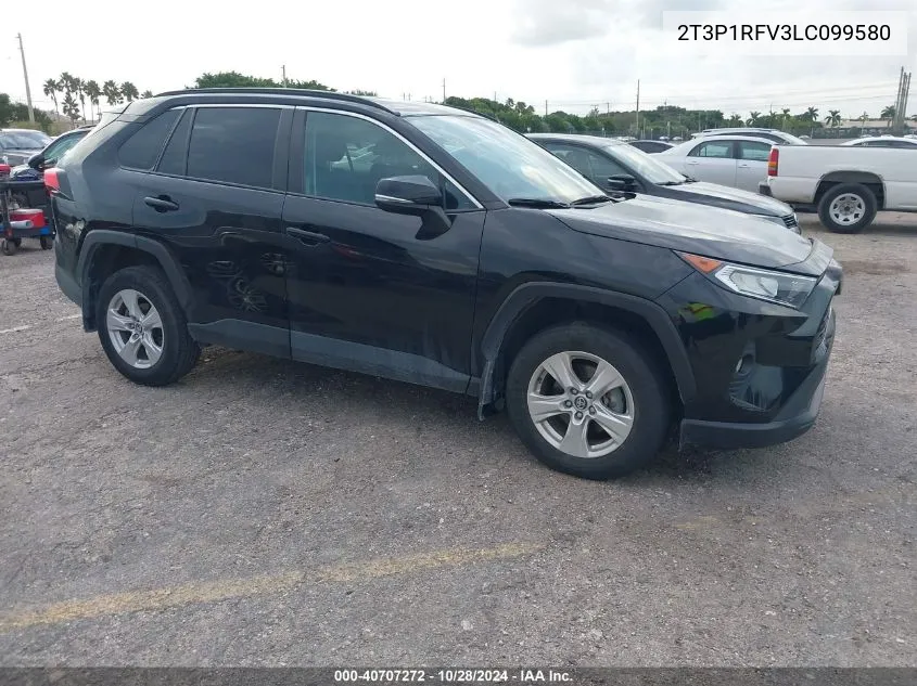 2020 Toyota Rav4 Xle VIN: 2T3P1RFV3LC099580 Lot: 40707272