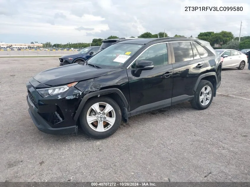 2020 Toyota Rav4 Xle VIN: 2T3P1RFV3LC099580 Lot: 40707272