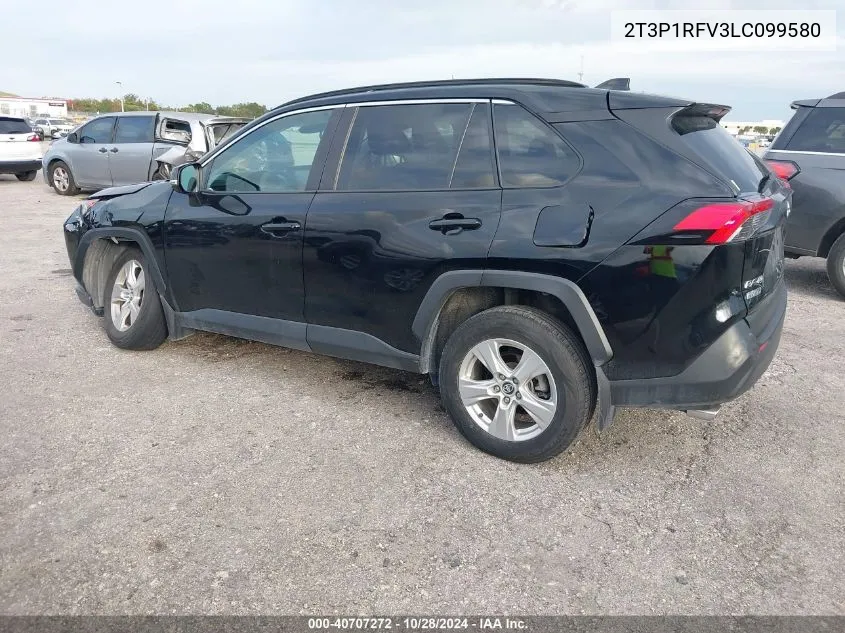 2020 Toyota Rav4 Xle VIN: 2T3P1RFV3LC099580 Lot: 40707272