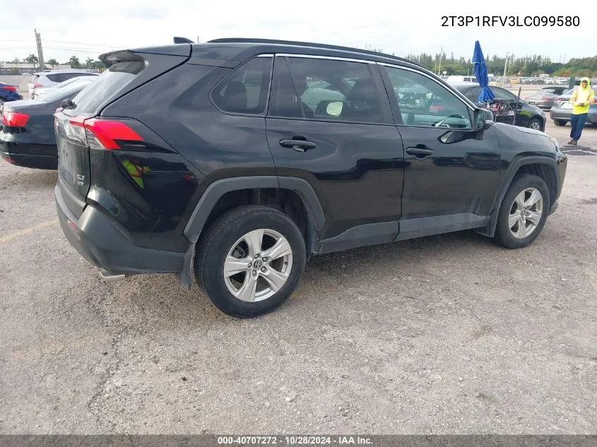 2020 Toyota Rav4 Xle VIN: 2T3P1RFV3LC099580 Lot: 40707272