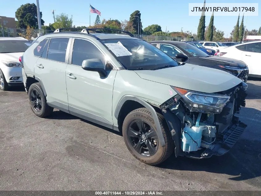 2020 Toyota Rav4 Xle VIN: JTMW1RFV8LJ017948 Lot: 40711644