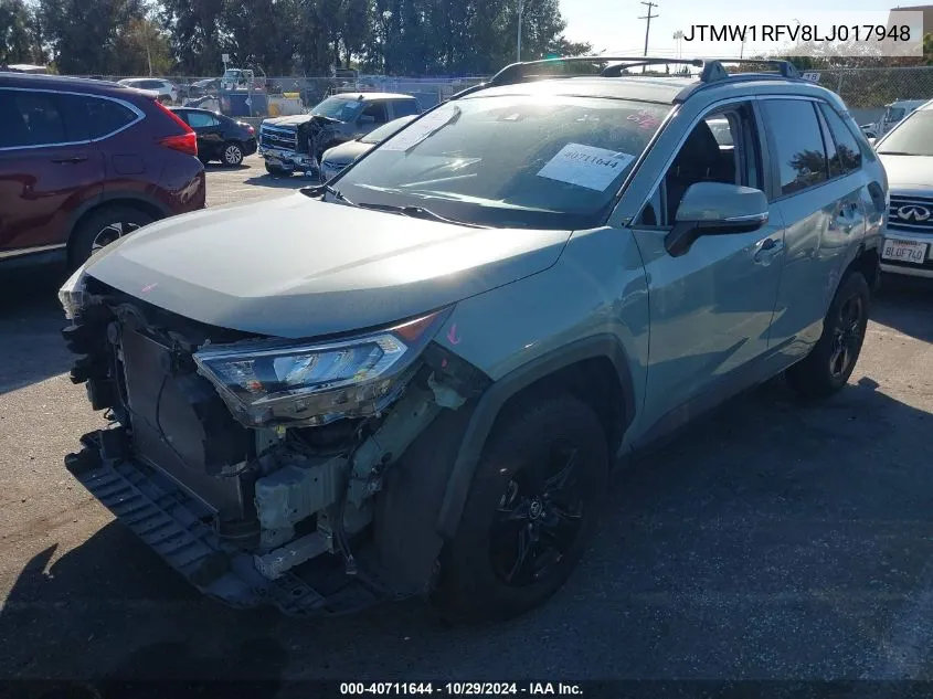 2020 Toyota Rav4 Xle VIN: JTMW1RFV8LJ017948 Lot: 40711644