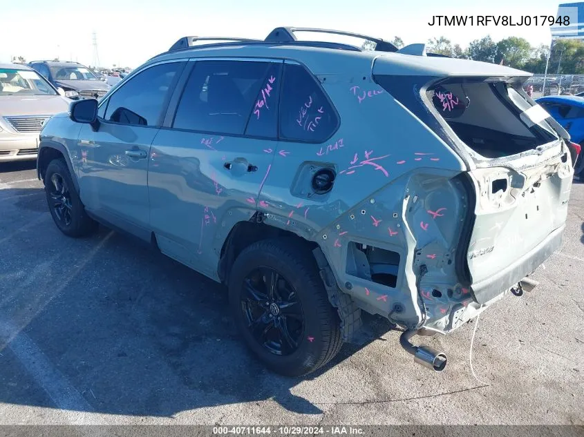 2020 Toyota Rav4 Xle VIN: JTMW1RFV8LJ017948 Lot: 40711644