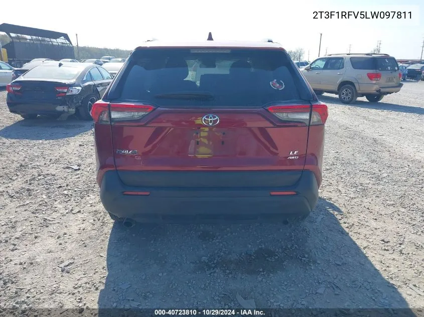 2020 Toyota Rav4 Le VIN: 2T3F1RFV5LW097811 Lot: 40723810