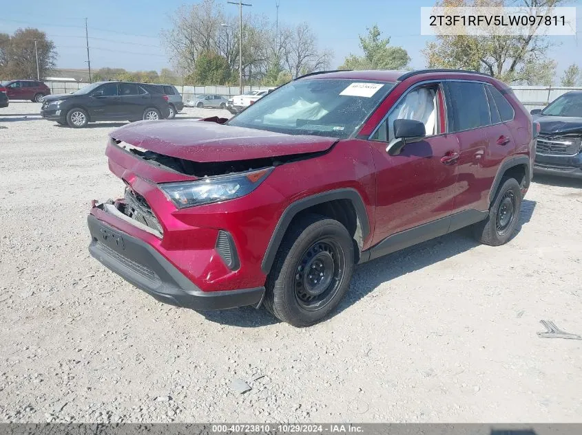 2020 Toyota Rav4 Le VIN: 2T3F1RFV5LW097811 Lot: 40723810