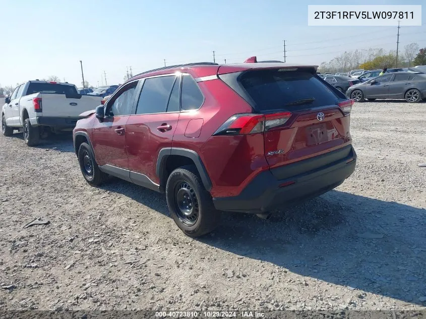 2020 Toyota Rav4 Le VIN: 2T3F1RFV5LW097811 Lot: 40723810