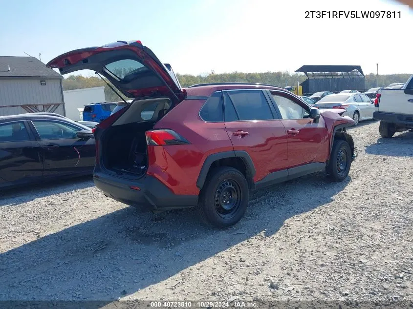 2020 Toyota Rav4 Le VIN: 2T3F1RFV5LW097811 Lot: 40723810