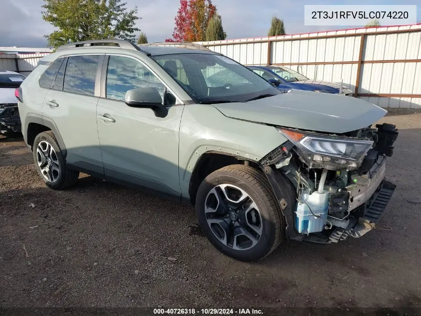 2020 Toyota Rav4 Adventure VIN: 2T3J1RFV5LC074220 Lot: 40726318