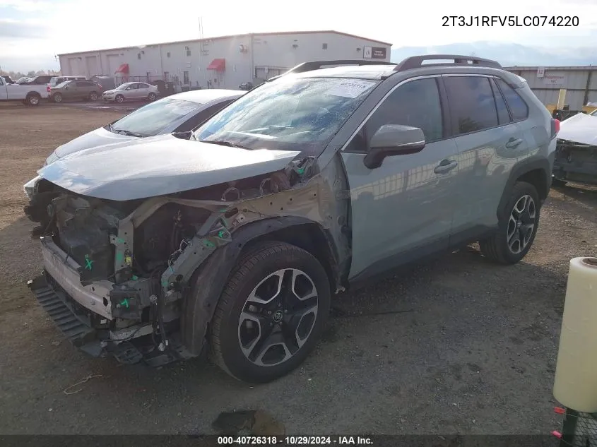 2020 Toyota Rav4 Adventure VIN: 2T3J1RFV5LC074220 Lot: 40726318