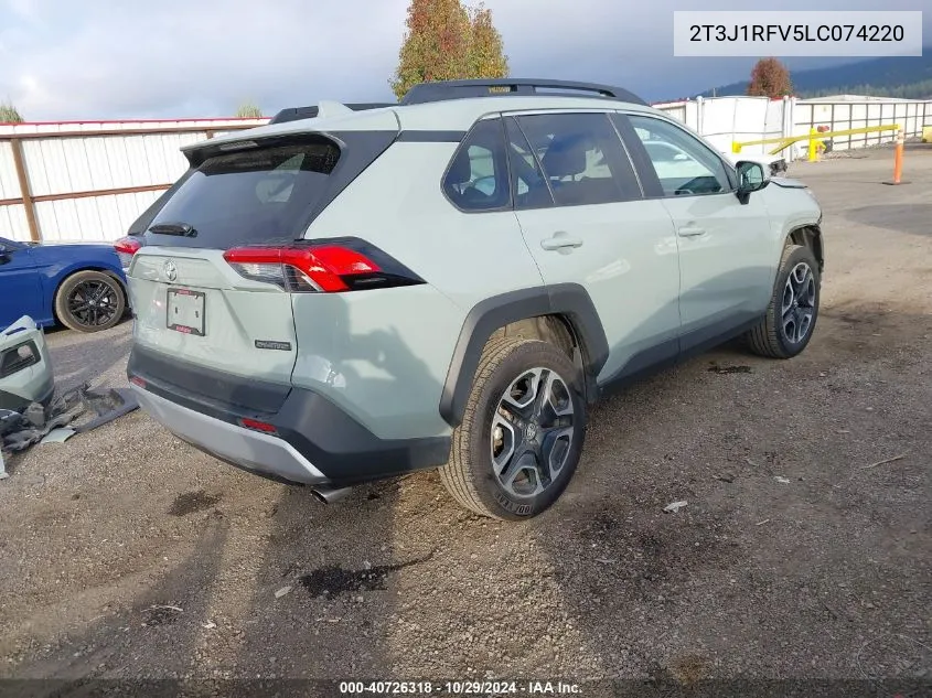 2020 Toyota Rav4 Adventure VIN: 2T3J1RFV5LC074220 Lot: 40726318