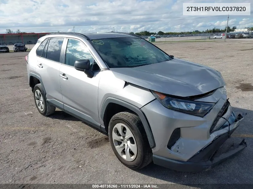 2020 Toyota Rav4 Le VIN: 2T3H1RFV0LC037820 Lot: 40735260