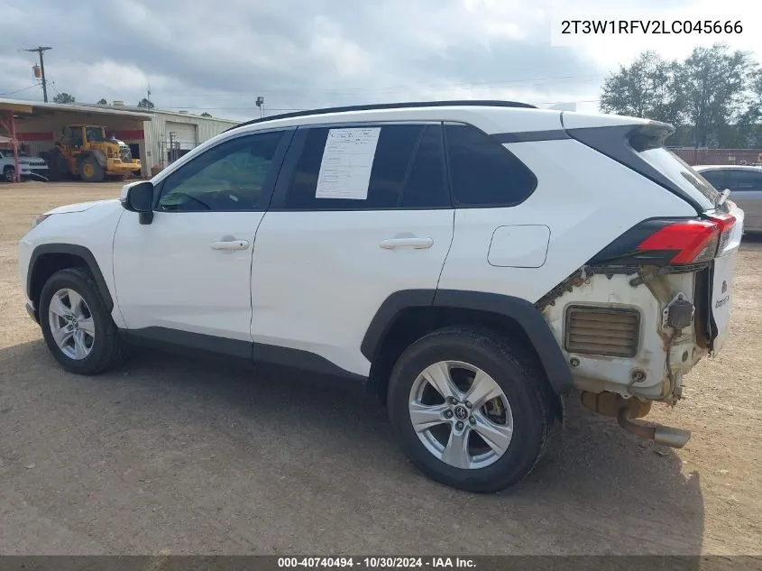 2020 Toyota Rav4 Xle VIN: 2T3W1RFV2LC045666 Lot: 40740494