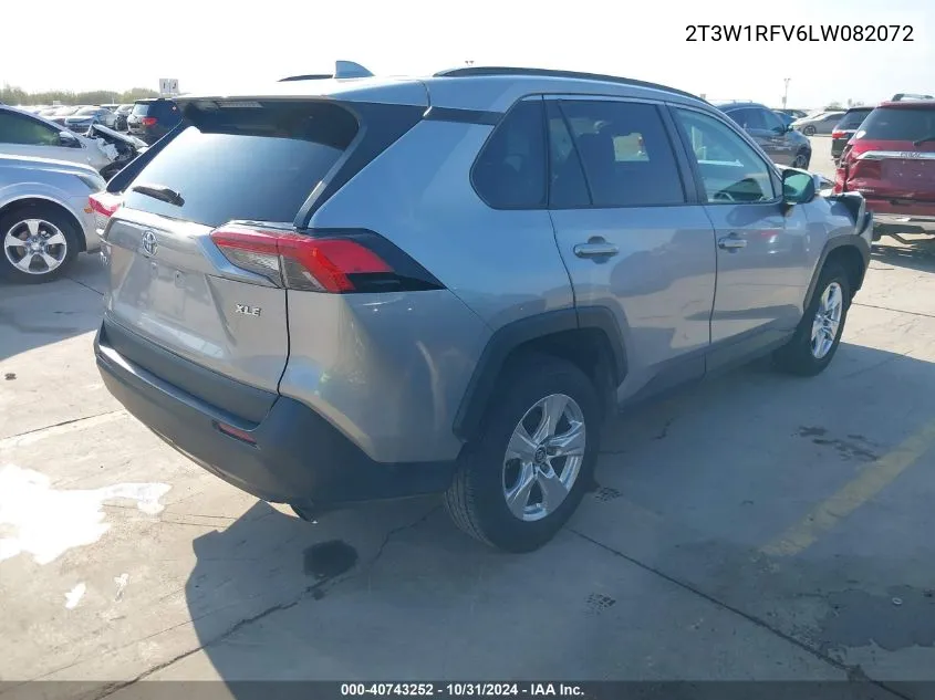 2020 Toyota Rav4 Xle VIN: 2T3W1RFV6LW082072 Lot: 40743252