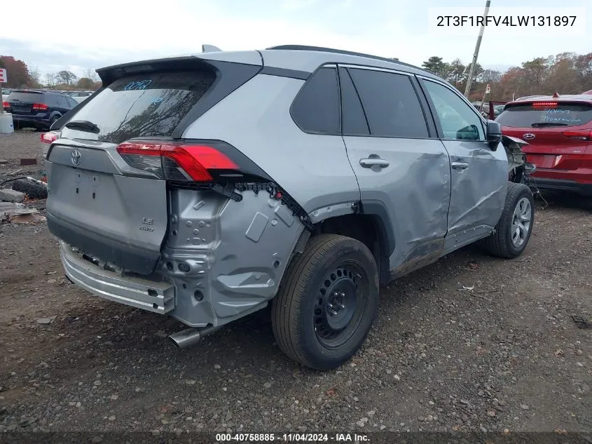 2020 Toyota Rav4 Le VIN: 2T3F1RFV4LW131897 Lot: 40758885