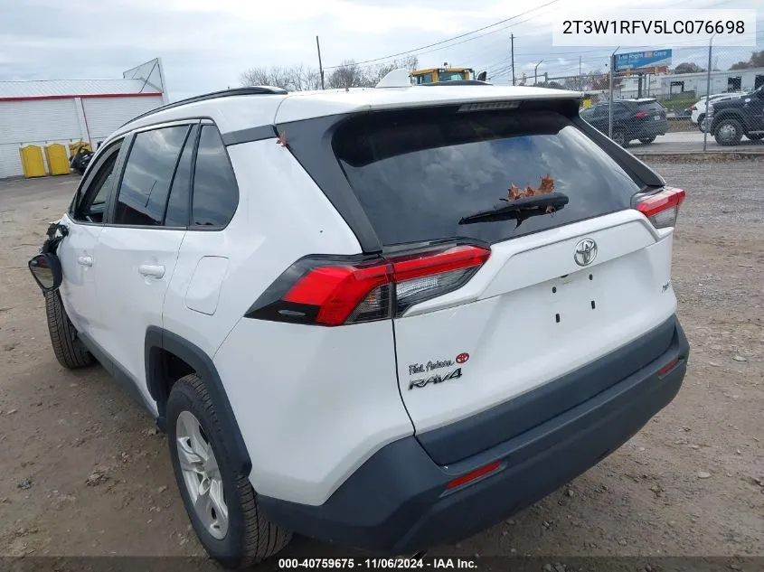 2020 Toyota Rav4 Xle VIN: 2T3W1RFV5LC076698 Lot: 40759675