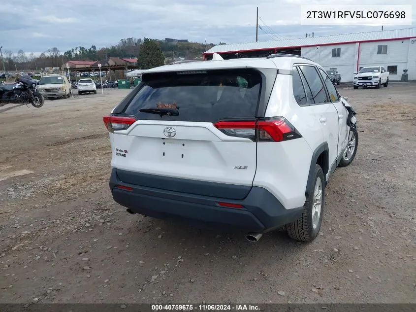 2020 Toyota Rav4 Xle VIN: 2T3W1RFV5LC076698 Lot: 40759675