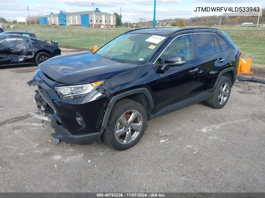 JTMDWRFV4LD533943 2020 Toyota Rav4 Hybrid Limited