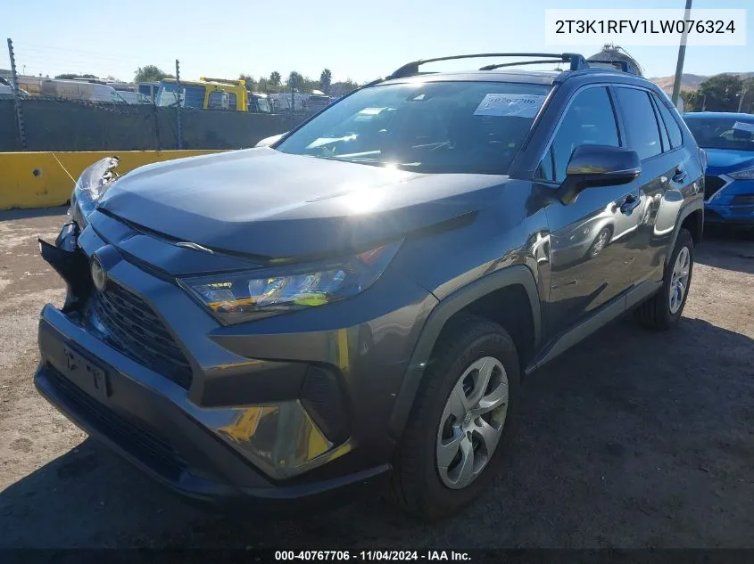 2020 Toyota Rav4 Le VIN: 2T3K1RFV1LW076324 Lot: 40767706