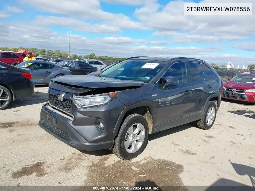 2020 Toyota Rav4 Hybrid Xle VIN: 2T3RWRFVXLW078556 Lot: 40782874