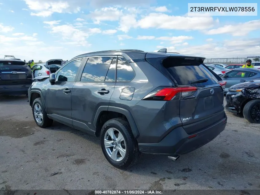 2020 Toyota Rav4 Hybrid Xle VIN: 2T3RWRFVXLW078556 Lot: 40782874