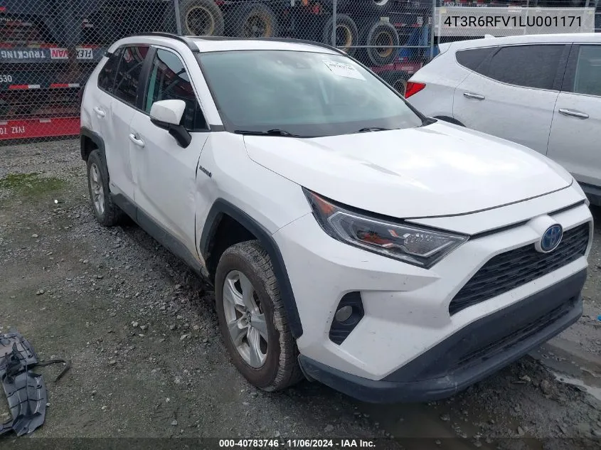 2020 Toyota Rav4 Hybrid Xle VIN: 4T3R6RFV1LU001171 Lot: 40783746