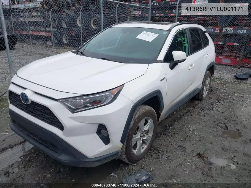 2020 Toyota Rav4 Hybrid Xle VIN: 4T3R6RFV1LU001171 Lot: 40783746